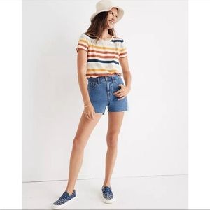 Madewell High-Rise Denim Shorts Pieced Edition
Size 27 Patched Sides